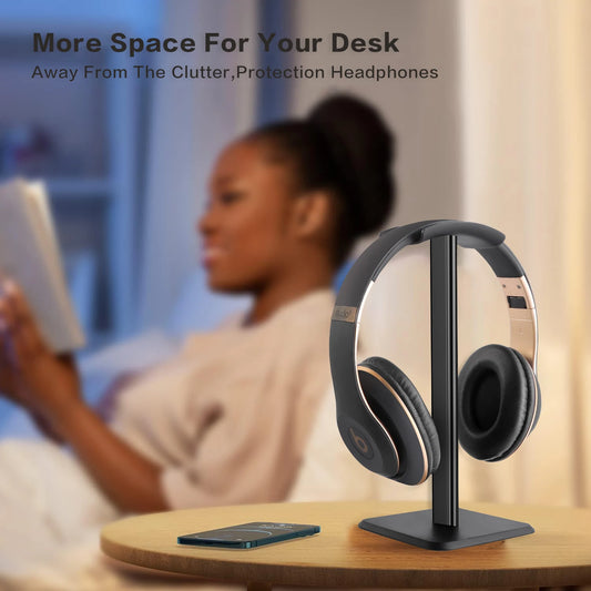 Headphone Stand, Desktop Headset Holder - Desk Earphone Stand, for All Headsets Such as Airpods Max, HyperX Gaming Headphones