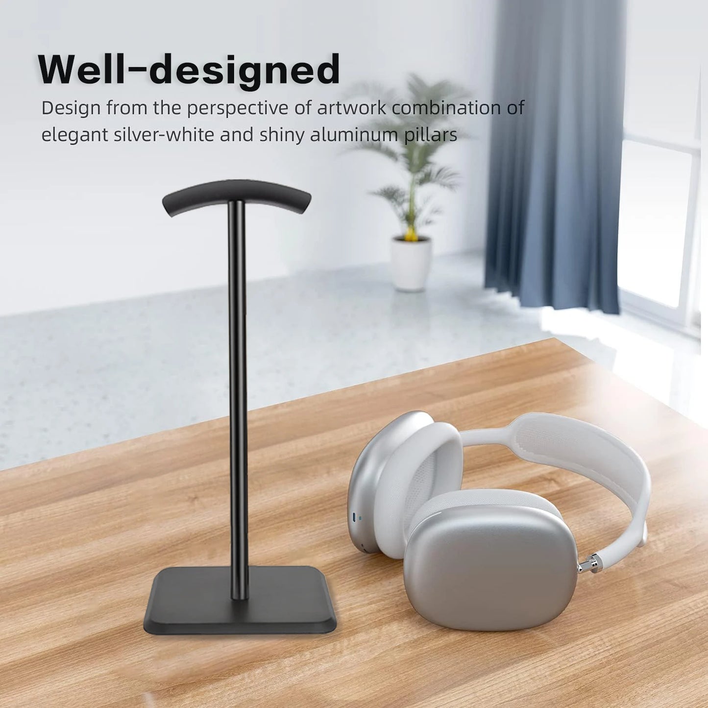 Headphone Stand, Desktop Headset Holder - Desk Earphone Stand, for All Headsets Such as Airpods Max, HyperX Gaming Headphones