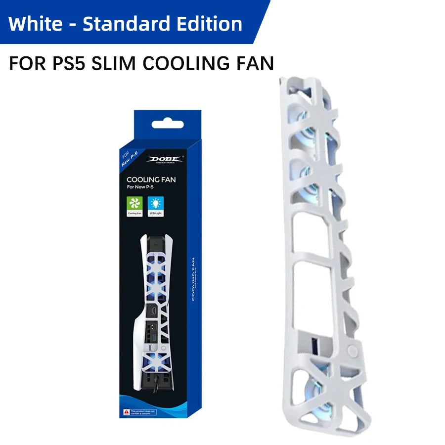 PS5 Slim Accessories Cooling Fan For Play Station 5 Slim Console Cooling Fan 3 Rotating Speed LED Light USB3.0 Hubs PS5 Slim