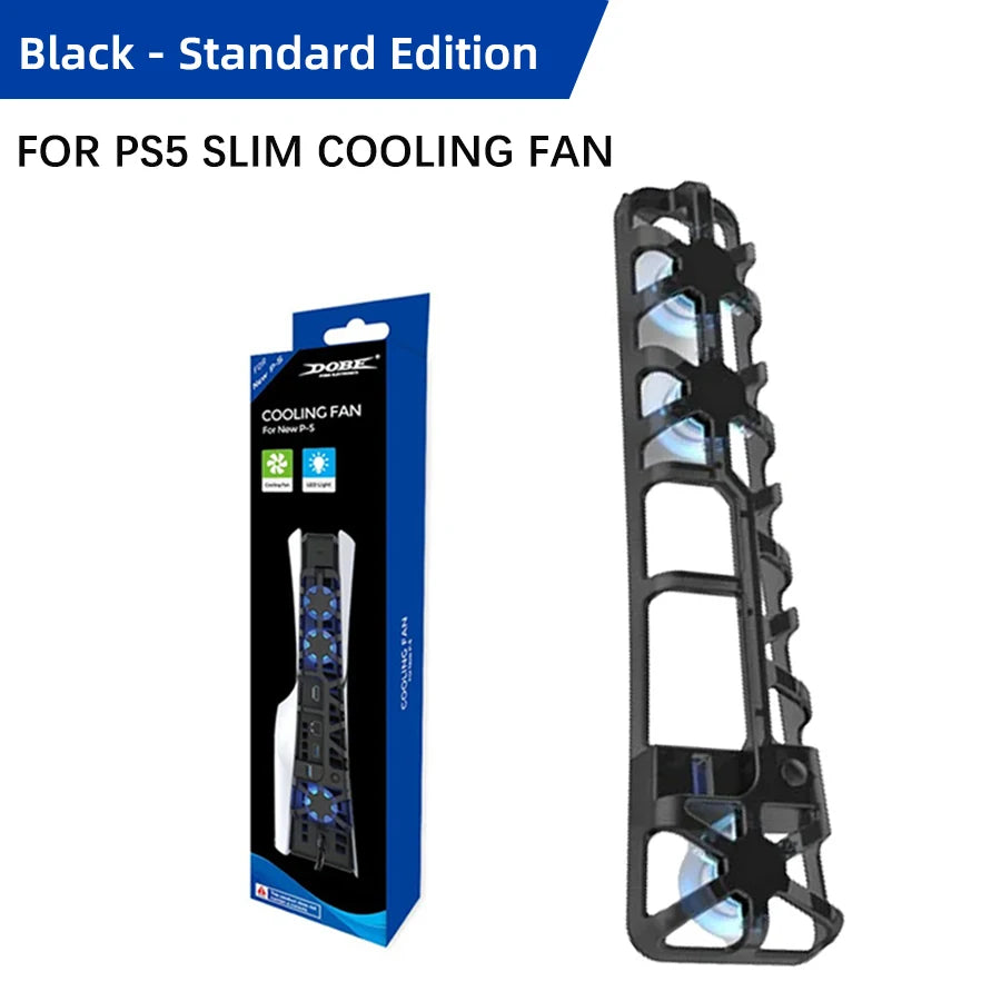 PS5 Slim Accessories Cooling Fan For Play Station 5 Slim Console Cooling Fan 3 Rotating Speed LED Light USB3.0 Hubs PS5 Slim